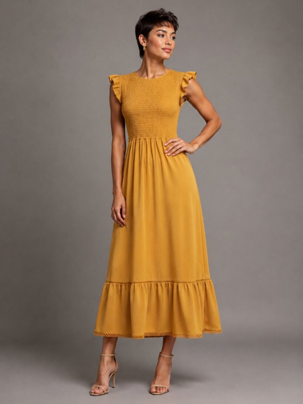 Yellow Midi Dress
